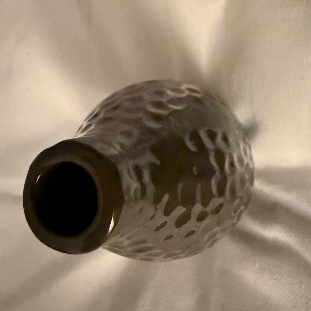 Ariat Brown Textured Ceramic Vase